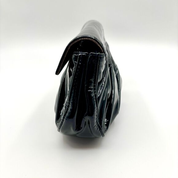 Rare LAI Patent Leather Clutch | Blue/Green Color w Metallic Gold Interior | Y2K - Picture 6 of 15